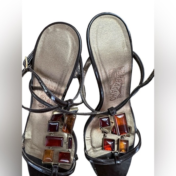 Salvatore Ferragamo Jeweled Heels. TAMARA WOMENS Size 6.5 L - Picture 6 of 15